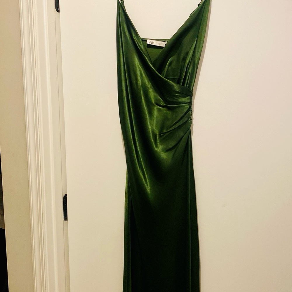 Olive Green Slip Dress